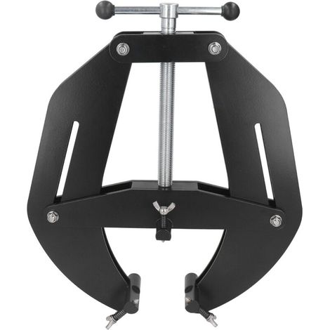 Black carbon steel pipe alignment clamp, heavy-duty pipe alignment tool with quick-action screws for welding (1/5)