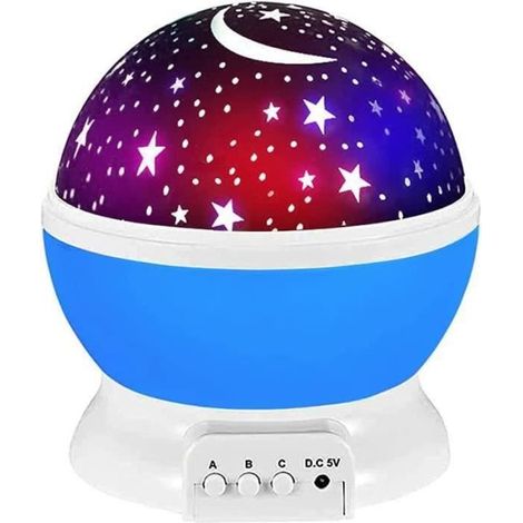 Veilleuse Enfant Etoile Projection Rotation a 360 Lampe Projecteur Lumière Plafond Led Veilleuse Bebe 10 Modes de couleur Cad382 (1/4)
