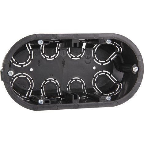 CAJA DOBLE EMPOTRAR MECANISMOS 140X68X46 4 ENTRADAS TUBO
