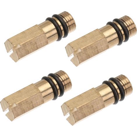 4 Pièces prise de cuivre de robinet monter inoxydable robinets bouchon remplacement d'une seule prise partie en cuivre du robinet raccord de robinet Golden (1/5)