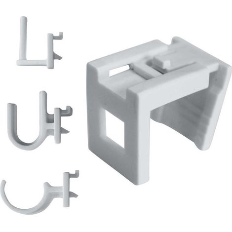 Lot de 2 Crochets & Supports "Réglables" 15cm Blanc (1/2)