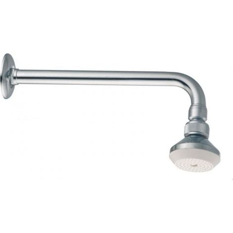 BRACCIO DOCCIA CROMATO CM.30 + SOFFIONE IN ABS CON SNODO TIPO AMERICANO SPIAGGIA