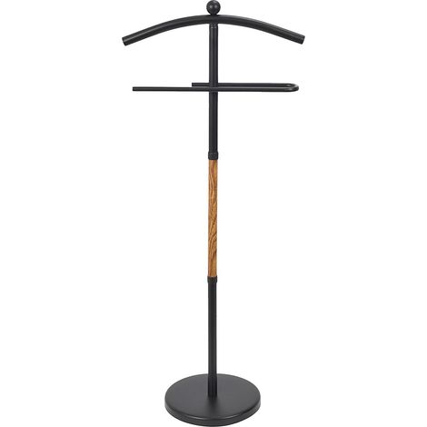 Je CHERCHE Une IDÉE, RG0085, Elegante servomuto Effetto Legno, Pratico Contenitore per Abiti e Accessori, Design Moderno e Funzionale, Facile da Montare, Dimensioni 45x109x26 cm, Colore Nero (1/5)