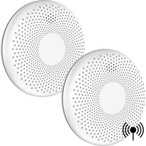 Détecteur de fumée et de monoxyde de carbone interconnecté Aroha Link - Batterie 10 ans - Alarme incendie et CO interconnectable - 2 pièces (1/5)