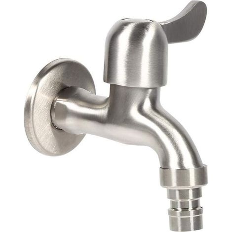 Garden Faucet 304 Stainless Steel Outside Water Tap Adapter Wall Mounted for Bathroom Washing Machine Washer and Pool Washer Heavy Duty Durable in Use(G 1/2') (1/5)