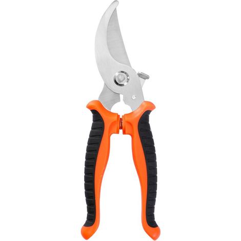 Sécateur Bypass - Lame Acier Inoxydable 25 mm - Poignées Aluminium Revêtement Caoutchouté - Sécurité Verrouillage Une Main - Pour Taille Jardin - 1 Pièce