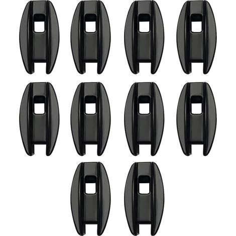 Lot de 10 isolateurs de poteau d'angle, isolateurs de clôture électroniques, isolateurs de clôture électrique résistants aux intempéries et à la pluie pour fil de clôture électrique (noir) (1/5)