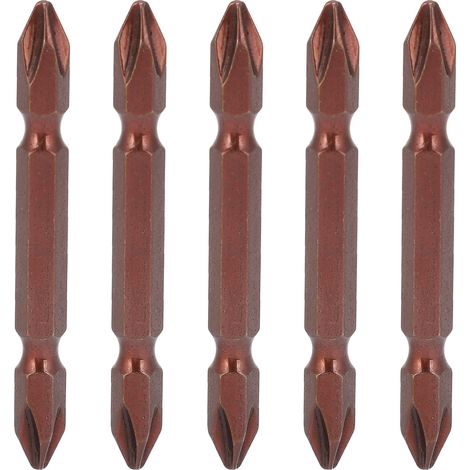 Set mit 5 doppelseitigen Schraubendreherbits zum Schrauben, Elektroreparaturwerkzeug, 65 mm Ersatz (1/5)