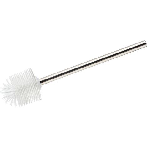 Wenko – Brosse WC en silicone amovible 7,5 cm – Facile à nettoyer – Conception pour espaces restreints – Élégante couleur blanche (1/5)