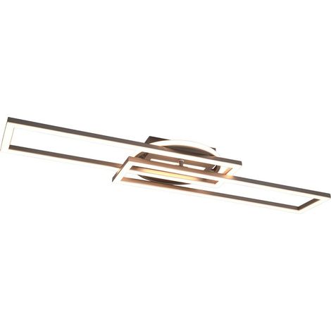 Plafoniera LED orientabile, base illuminata, acciaio, L 90 cm, Twister (1/5)