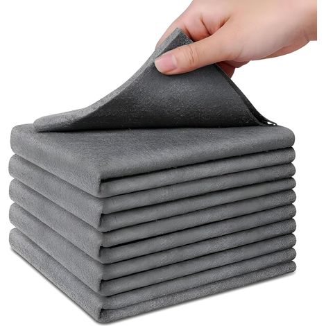 10 PICS Reinigungstuch - Spezielles Mikrofasertuch für die effektive Reinigung von Glas und weichen Oberflächen, ideal für den Einsatz im Auto, Größe 20x30cm, waschbar und fusselfrei. (1/5)