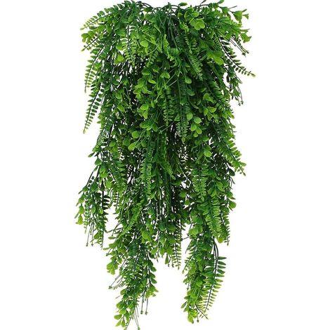 Lierre Artificielle Plantes Fougère Fausse Plante Boston Feuille Fausses Artificielles Plastique Vigne Suspendue Faux pour Intérieur Extérieur Jardin Mariage (1/5)