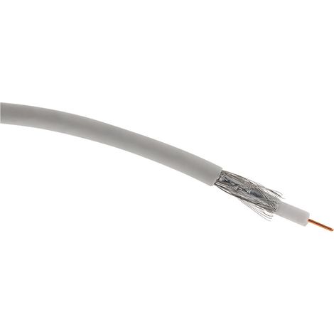 Câble coaxial TV - 17 VATCA PH Blanc - 10m - Zenitech