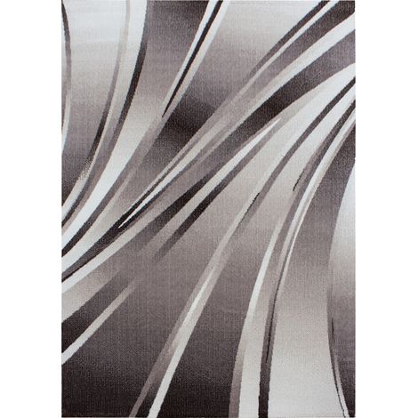 FLY - Tapis moderne à bandes graphiques (Beige - 80x300cm) (1/5)