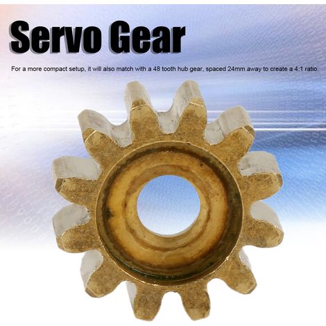 Engrenage servo laiton 12 dents, pignon 25 dents MOD 0.8, pièce de rechange pour servo