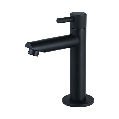 Fortifura Calvi Robinet lave-mains - 14.4cm - à poser - eau froide - Noir mat (1/5)