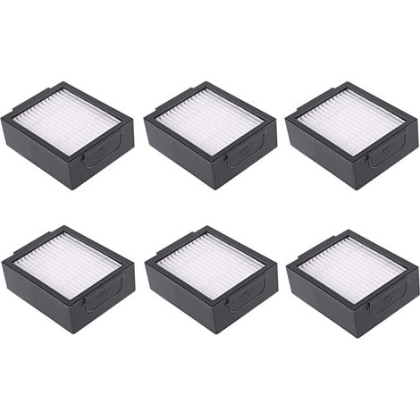 6 confezioni di filtri di ricambio compatibili con iRobot Roomba E&I Series E5(5150) E6(6198) i3(3150) i3+(3550) i4(4150) i4+ i6+(6550) i7(7150) i7 i+(7550) i8 i8+ Plus Robot Aspirapolvere (1/5)