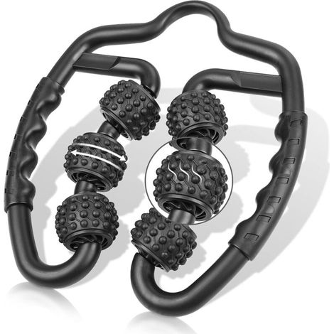 Rouleau de massage à 6 roues, rouleau de massage manuel rouleau de massage musculaire, rouleau de massage musculaire, rouleau de massage sportif Stovepipe, relaxation musculaire des bras