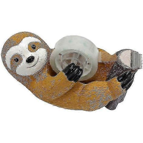 Distributeur de coupe-ruban adhésif - Motif paresseux pour enfants et bureau (1/4)