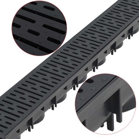 Maison Exclusive - Canalette di Drenaggio in Plastica 3 m
