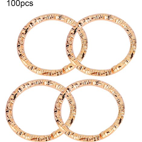 Lot de 100 anneaux pour tresses et dreadlocks, pinces à cheveux, décoration pour femmes et filles, couleur or (1/5)