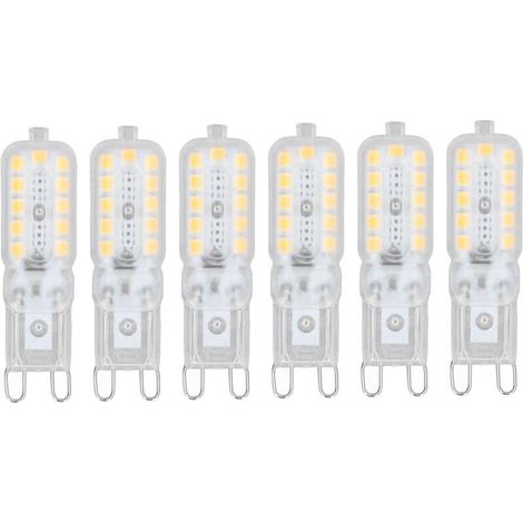 G9 LED-Lampe, dimmbar, warmweiß, 5 W, Halogen, 360° Abstrahlwinkel, 22 2835 SMD, 6 Stück - VSIAISV (1/5)