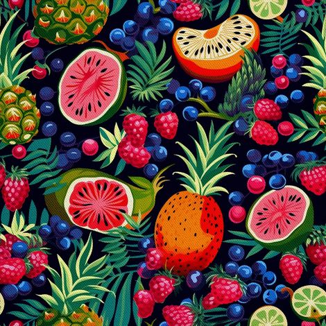Tela decorativa para exteriores Oxford - Motivo frutal  DX6021 (1/5)