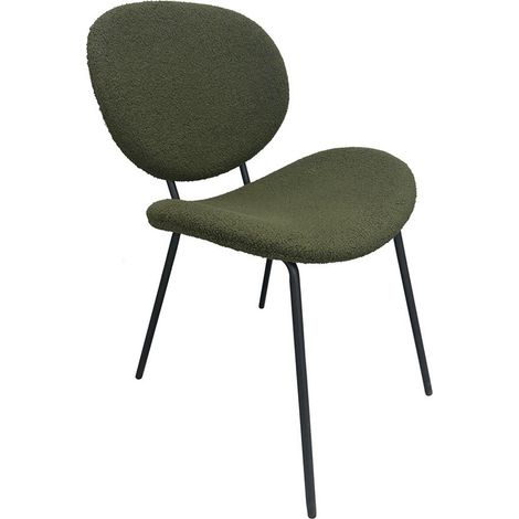 Sedia Maddie con struttura in acciaio verniciato a polvere epossidica, per arredo interno 52 x 59,5 x h 79,5 cm -Verde Scuro / Confezione da 2 pezzi (1/3)