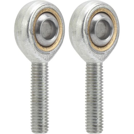 Lot de 2 rotules mâles filetées à gauche, embouts de bielle autolubrifiants SAL8T/K, quincaillerie mécanique précise pour usage intensif