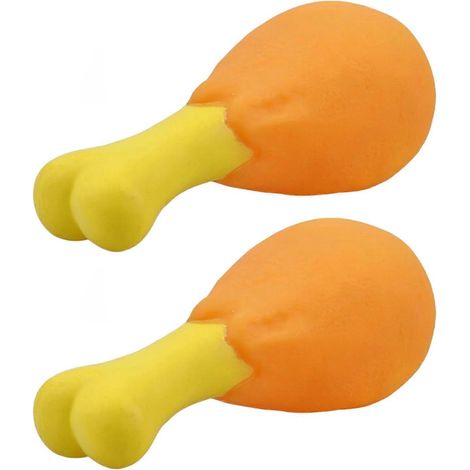 2Pcs Chicken Drumstick Jouet pour chien – sonore résistant aux morsures – pour petits chiens chiots réduction de l'anxiété (1/5)
