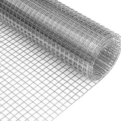 Grillage à poule en acier galvanisé 1/4 pouce, maille fine pour cage, volière et jardin 236 x 11.8 pouces (1/5)