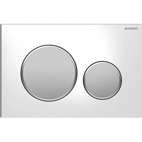 Geberit placca di comando Sigma 20 doppio tasto bianco/cromo satinato