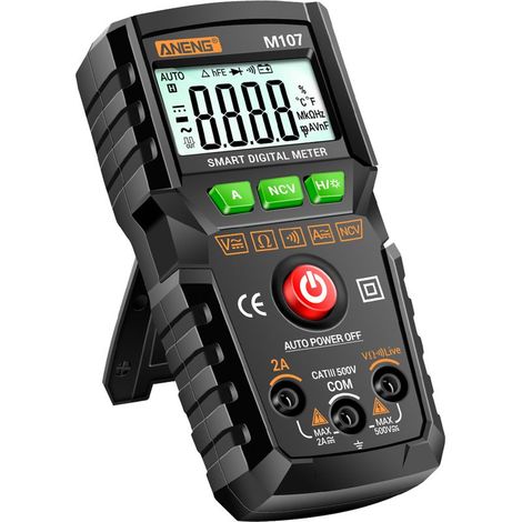 Multimètre M107 TRMS 4000 pts noir sans pile (1/5)
