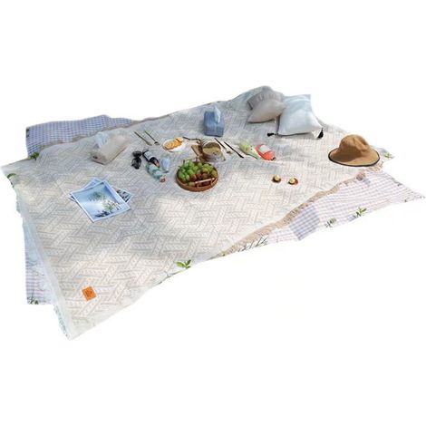 Couverture de pique-nique imperméable 180x180 cm - Lavable en machine pour camping et plage (1/5)