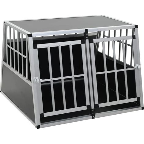 Cage pour chien à double porte 94 x 88 x 69 cm