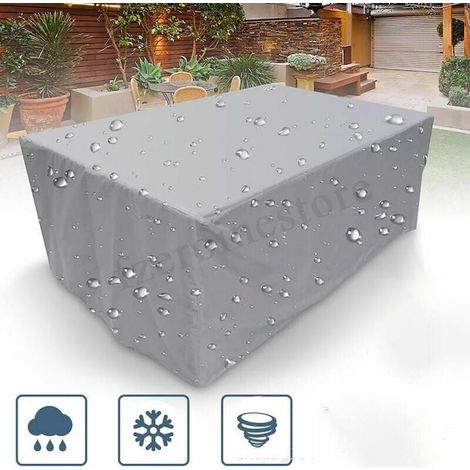 [NEVER USED] Garden Furniture Cover, Rectangular for Garden Table Furniture Set, Snow Protection Waterproof Dustproof Anti-UV Breathable, Waterproof and Winterproof Oxfo 21014080cm (1/4)