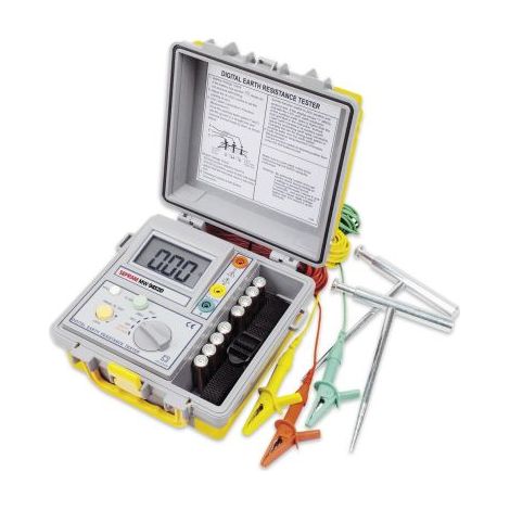 Testeur de résistance de terre MW9452D – Multimètre LED 300V CAT II – Précision ±2% – Autonomie 10h – Idéal pour chantiers humides – Sefram (1/2)