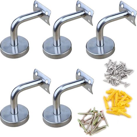 Support de Main Courante, Acier Inoxydable Supports de Rampe Main Courante Supports Muraux, Utilisé pour le Support d'escalier de Main Courante d'escalier Intérieur et Extérieur (1/5)