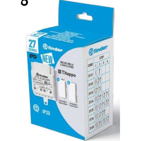 Kit de relés modulares finder evo serie 27 para armario de distribución mpn 272582304000poa