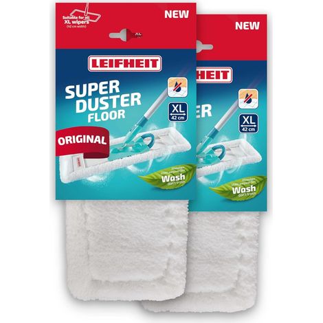 Lot de 2 Housse Balai, Microfibre Lavable, Pour Sols Durs, Carrelage Parquet