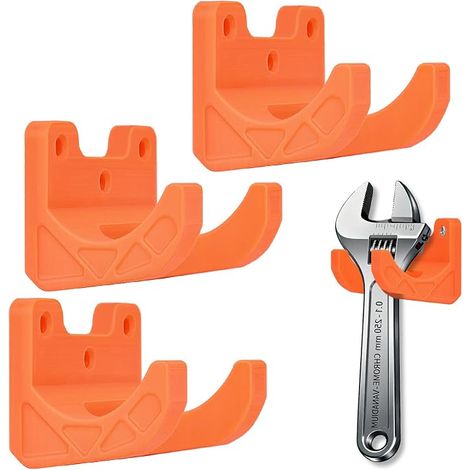 Lot de 3 crochets pour outils de jardinage - Pour garage - Fixation murale - Pour outils électriques de jardin (1/5)