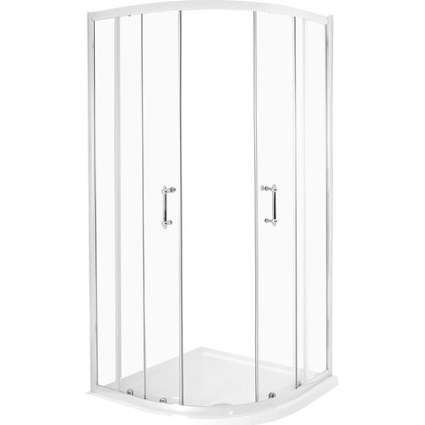 Milano Langley Chrome Reversible Quadrant Shower Enclosure - 760mm x 760mm (1/5)