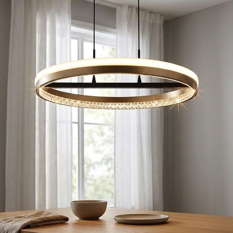 Hängeleuchte - schwarz - DELLA - metall - Ø 40cm - LED - 67179H - (1/5)
