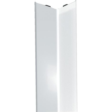 Cornière adhésive de protection d'angle acier revêtu PVC blanc 25 x 25 x 3000 mm - DINAC (1/3)