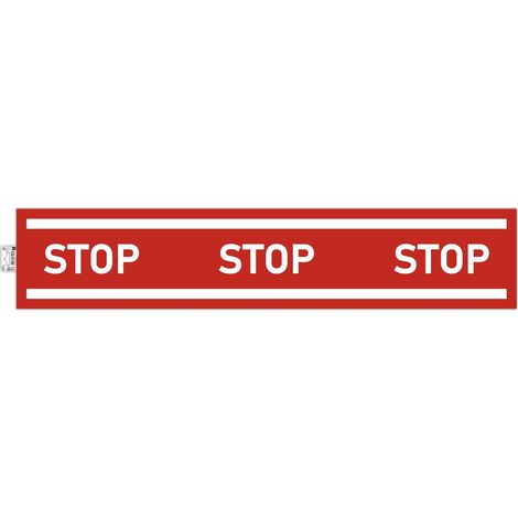 Exacompta - Ref. 67017E - 1 nastro adesivo rosso STOP 100 m per la marcatura del pavimento o della parete - Segnalazione di rischi e zone di pericolo - Dimensioni del nastro : 100 x 20 cm (1/3)