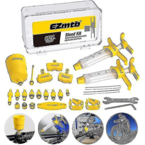 Kit de purge de freins pour vélo, huile minérale pour freins à disque hydrauliques, outils de réparation pour freins VTT TKL (1/5)