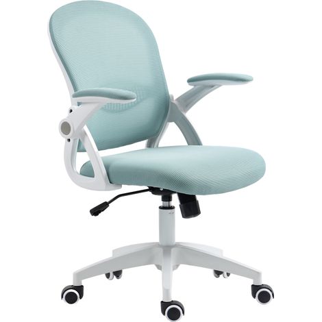 Siège ergonomique Ufficio à dossier filet et hauteur réglable, bleu, 65,5x61,5x88-97,5cm