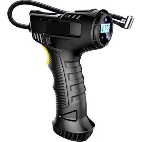 Car tyre inflator, portable tyre inflator - Wired inflation pumps - Car accessories - Car tyre inflator with digital pressure gauge, LED light and auto shut-off (1/5)
