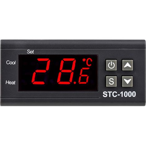 Thermostat und Temperaturprogrammierer STC-1000 Digitaler Temperaturregler Intelligenter Temperaturregler AC 110 220 V Unterstützt Kühlschrankthermostat Heizung/Kühlung/Temperaturkorrektur/DIS-Start (1/5)