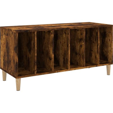 Armoire à disques - Meuble disques de rangement chêne fumé 100x38x48 cm bois d'ingénierie fr179 - Maison La Vie